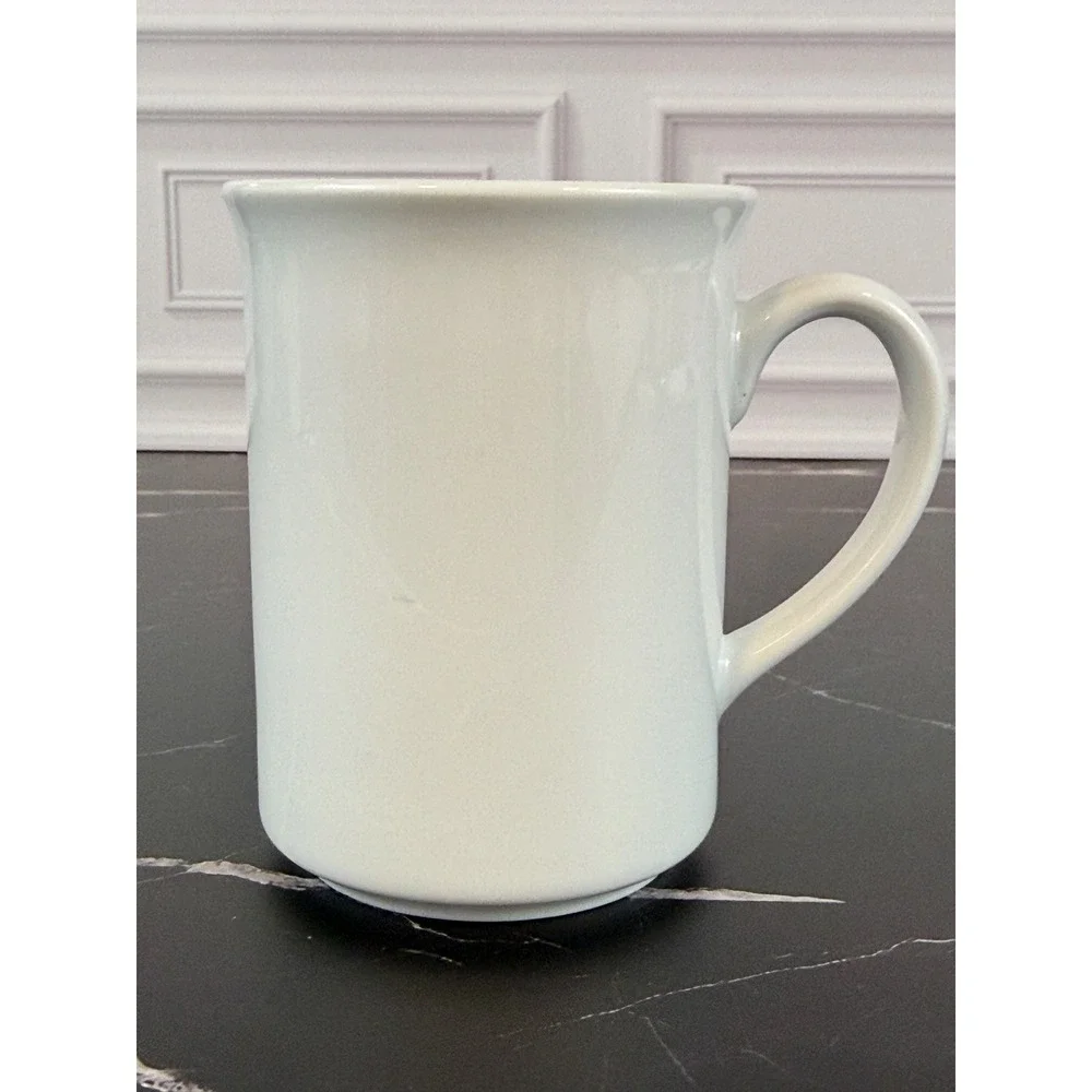 Sur La Table PAIR (2) White Ceramic Bistro Mugs